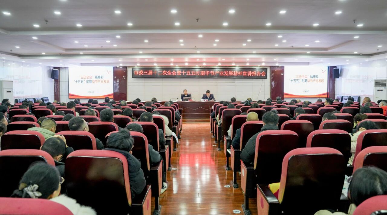            市委副秘書長(zhǎng)、市委政研室主任陸有斌為我院教職工作市委三屆十二次全會(huì)暨“十五五”時(shí)期畢節(jié)產(chǎn)業(yè)發(fā)展精神宣講